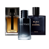 Pack de 3 Parfums Sauvage Dior, Bleu de Chanel, Dior Homme Intense (Eau de Parfum)