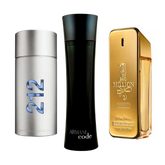 Pack 3 Parfums 212 Men NYC, Paco Rabanne One Million, Armani Code Homme (Eau de Parfum)